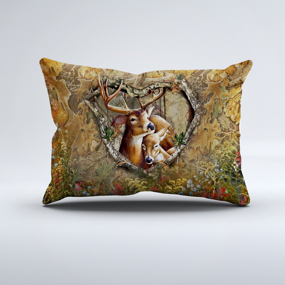 Wife To Husband Deer Couple Pillowcases