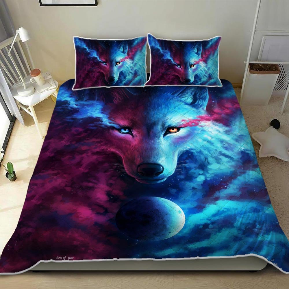 Wildlife Wolf Quilt Bedding Set