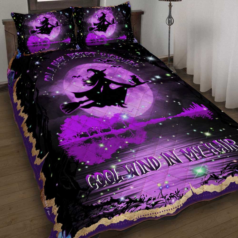 Witch On A Dark Desert Highway Quilt Bedding Set