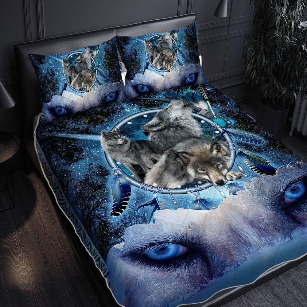 Wolf Dream Catcher Quilt Bedding Set Tpt19qs