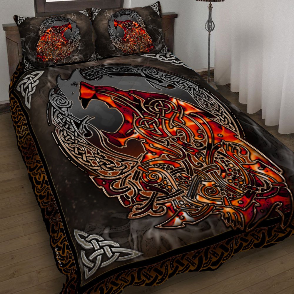 Wolf Viking Quilt Bedding Set