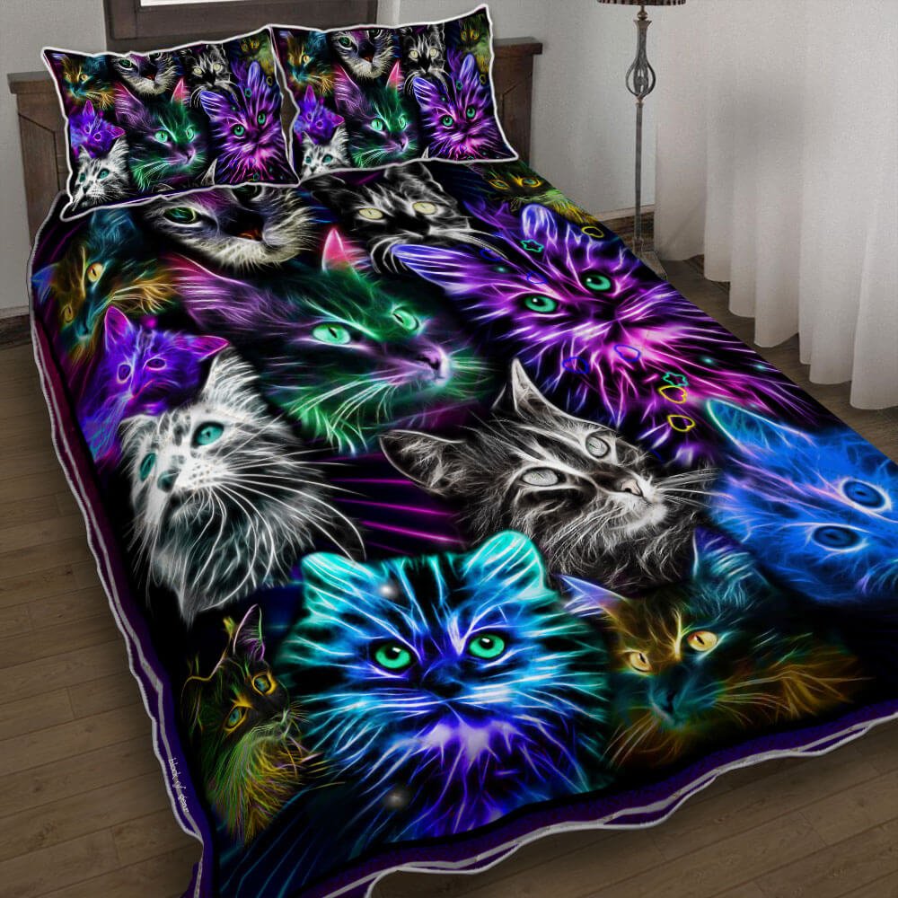 World Of Cats Quilt Bedding Set