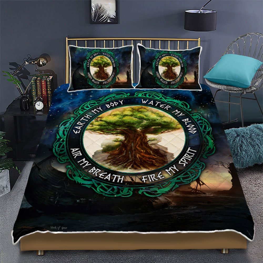 Yggdrasil Tree Of Life Quilt Bedding Set