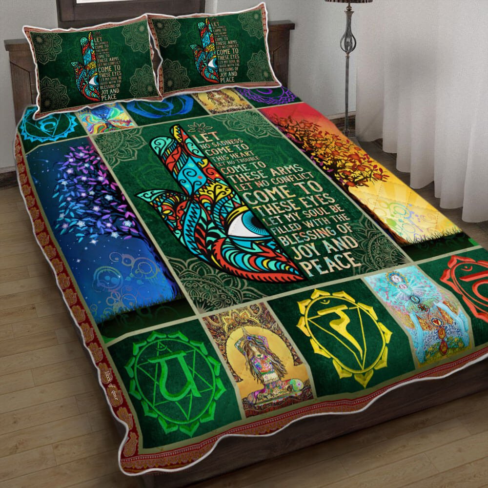 Yoga Blessing Of Joy And Peace Quilt Bedding Set