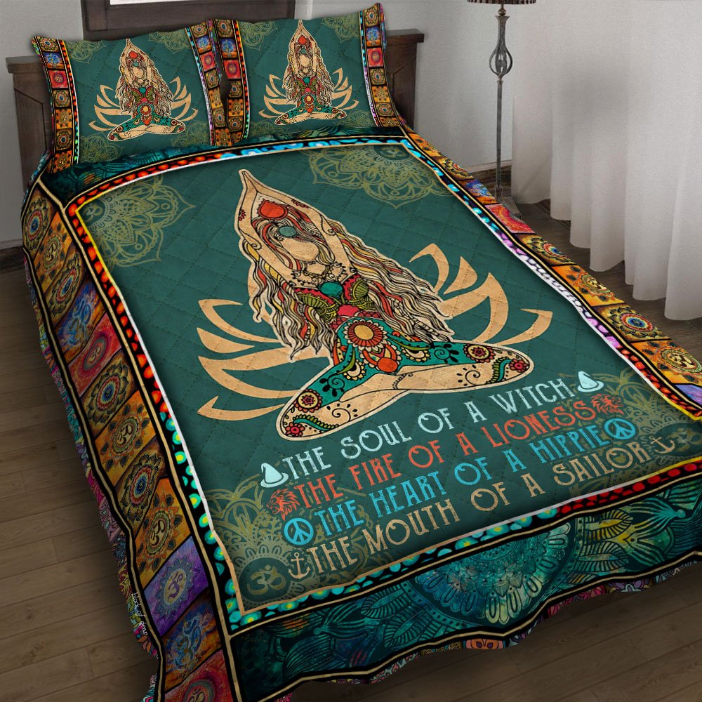 Yoga Girl Quilt Bedding Set