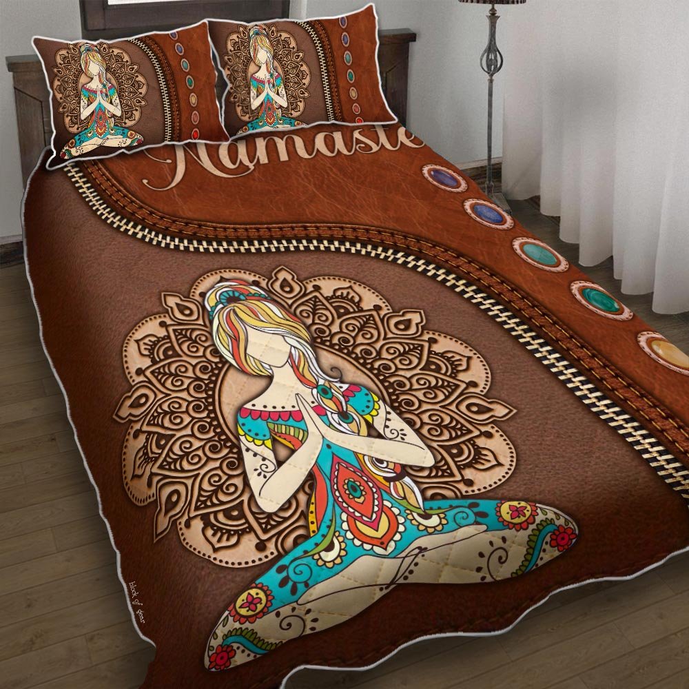 Yoga Namaste Chakra Quilt Bedding Set