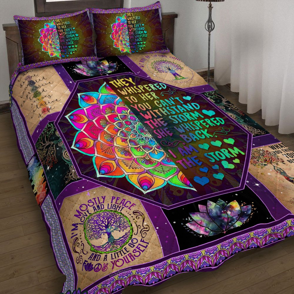 Yoga Queen Mandala Quilt Bedding Set-lk23e