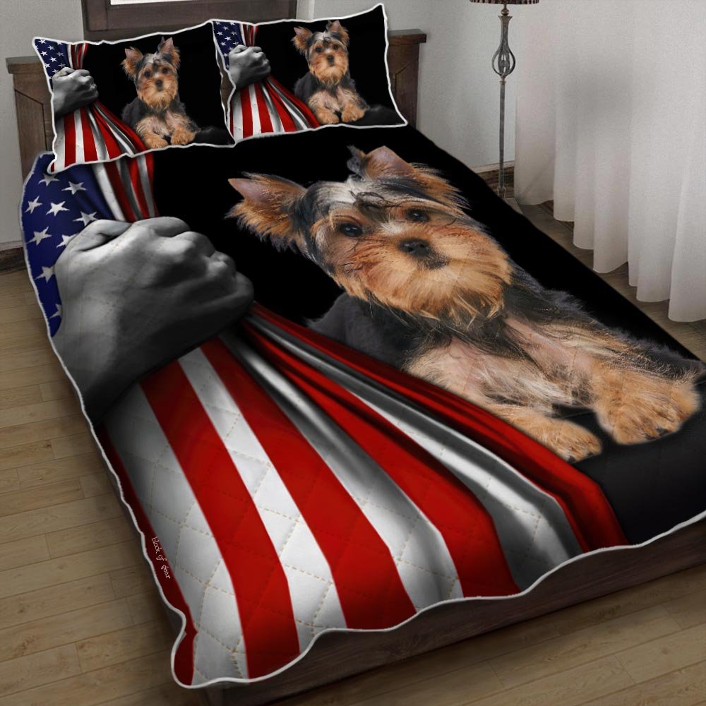 Yorkshire Terrier Quilt Bedding Set-cb1l1