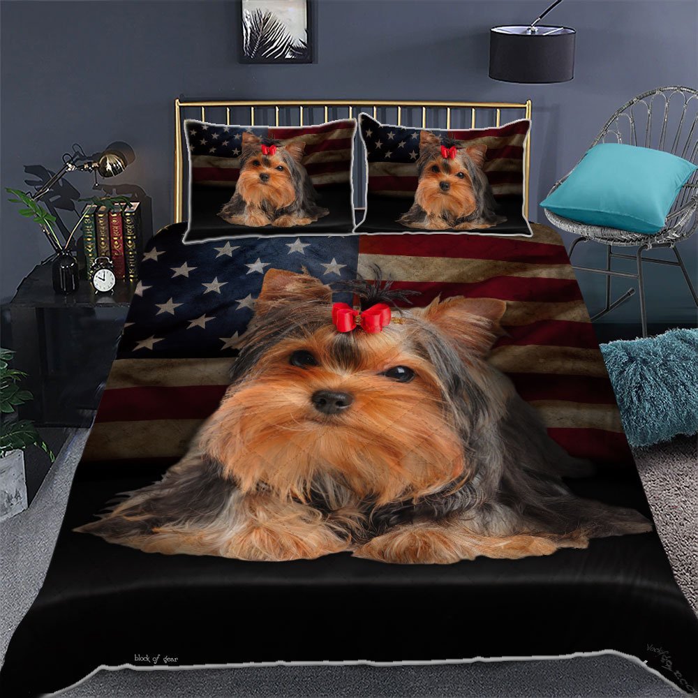 Yorkshire Terrier Quilt Bedding Set