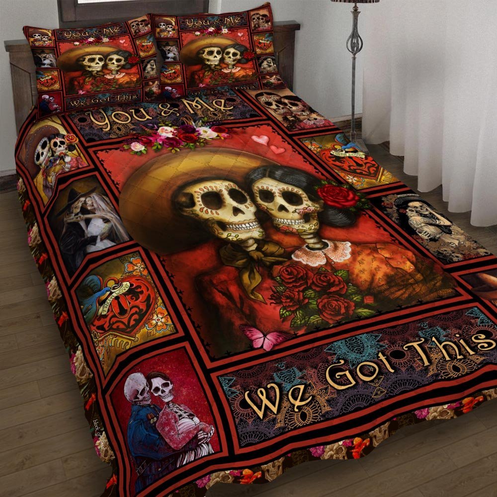 You And Me We Got This Skull Quilt Bedding Set