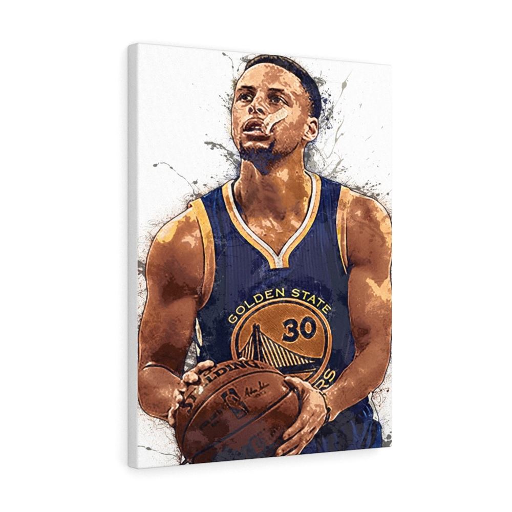 Steph Curry Poster Golden State Warriors Canvas Wrap Kids 2