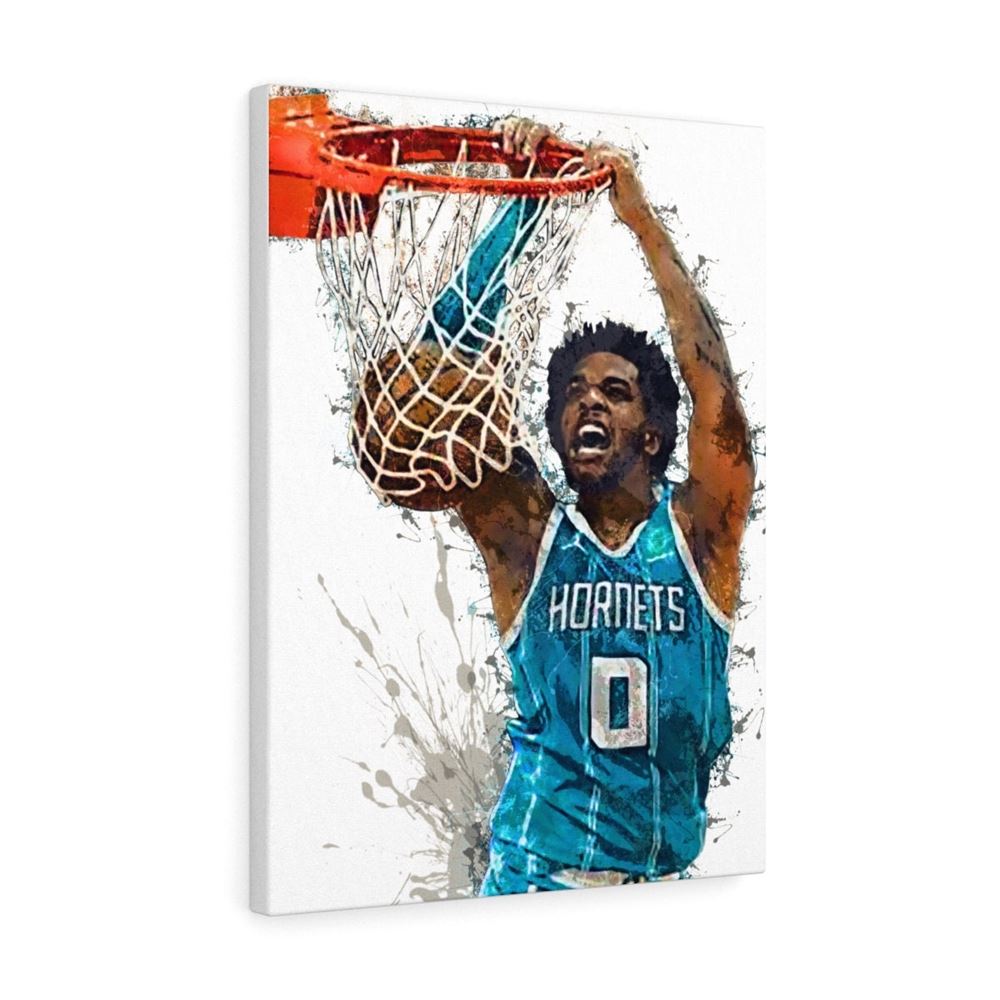 Miles Bridges Charlotte Hornets Poster Print Canvas Wrap 2