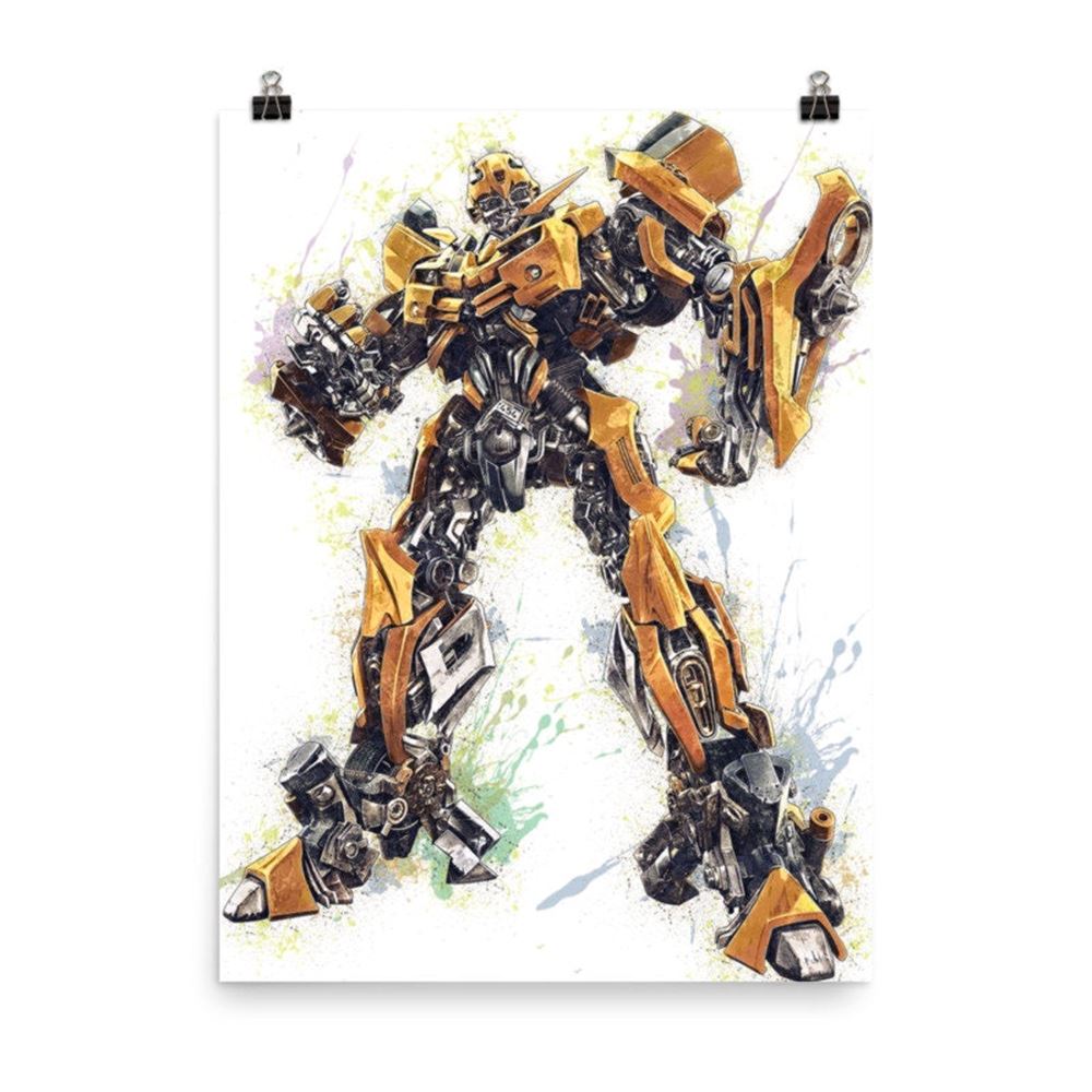 Bumblebee Poster Transformers Canvas Wrap Kids Room Man 2