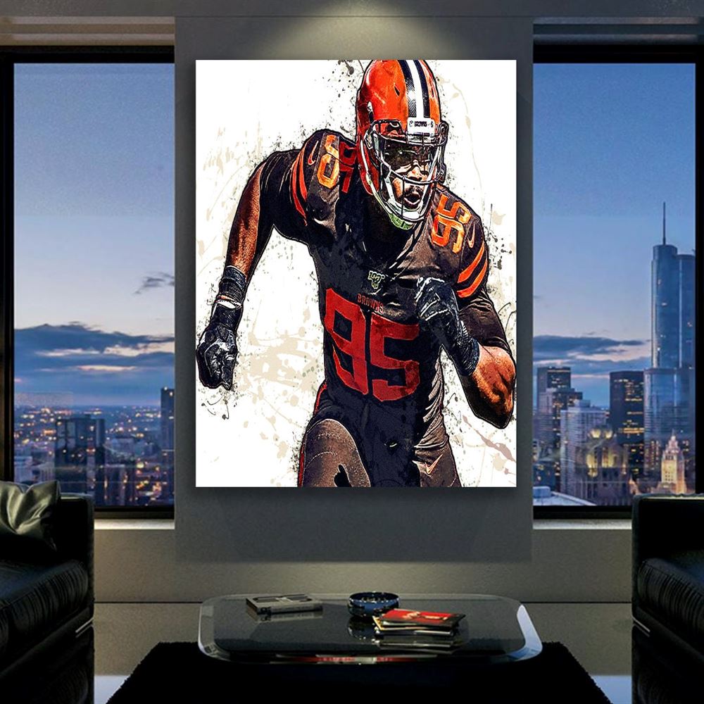 Myles Garrett Poster Cleveland Browns Gallery Canvas Wrap 2