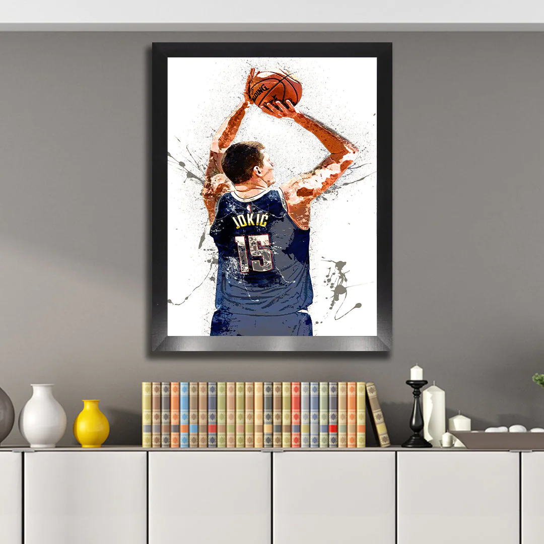 Nikola Jokic Poster Denver Nuggets Canvas Wrap Fine Art 2