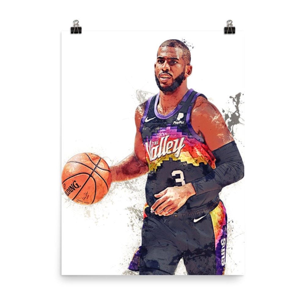 Chris Paul Phoenix Suns Canvas Wrap Poster Print Man Cave 2