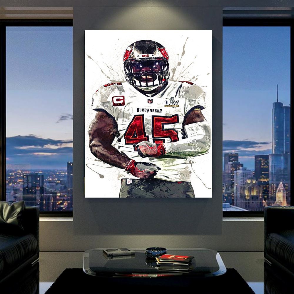 Devin White Poster Tampa Bay Buccaneers Gallery Canvas Wrap 2