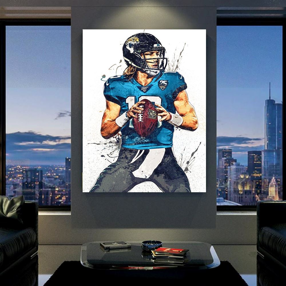 Trevor Lawrence Poster Jacksonville Jaguars Canvas Wrap Man 2