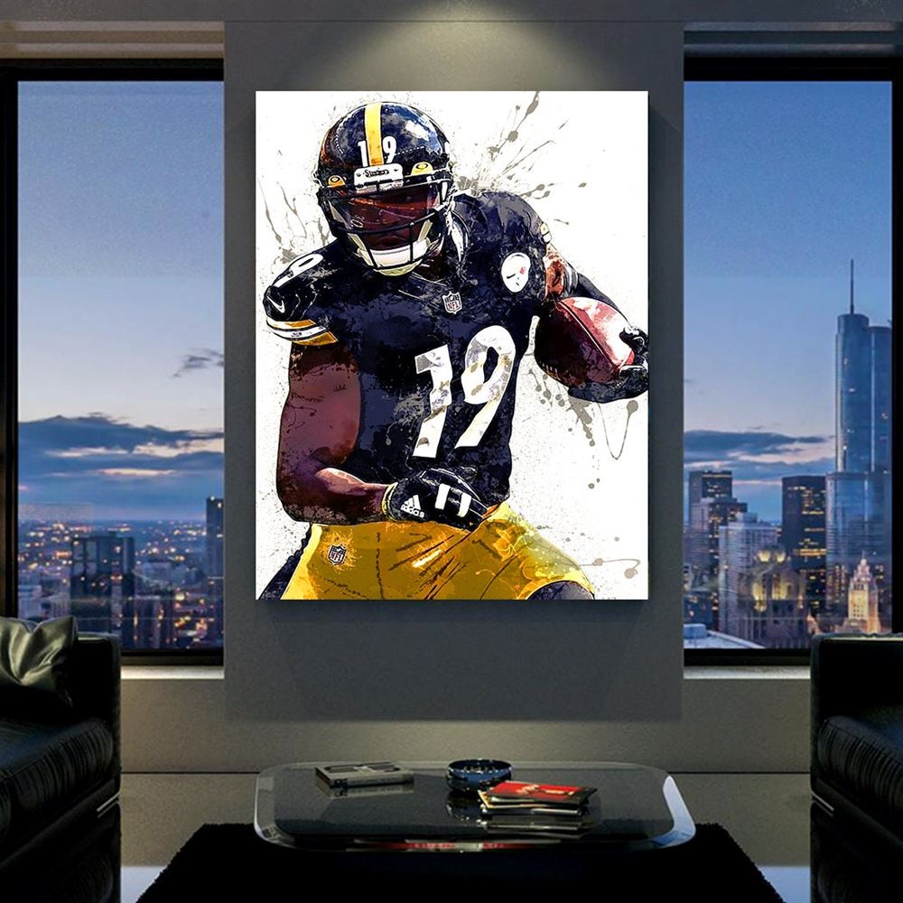 Juju Smith Schuster Poster Pittsburgh Steelers Canvas Wrap 2