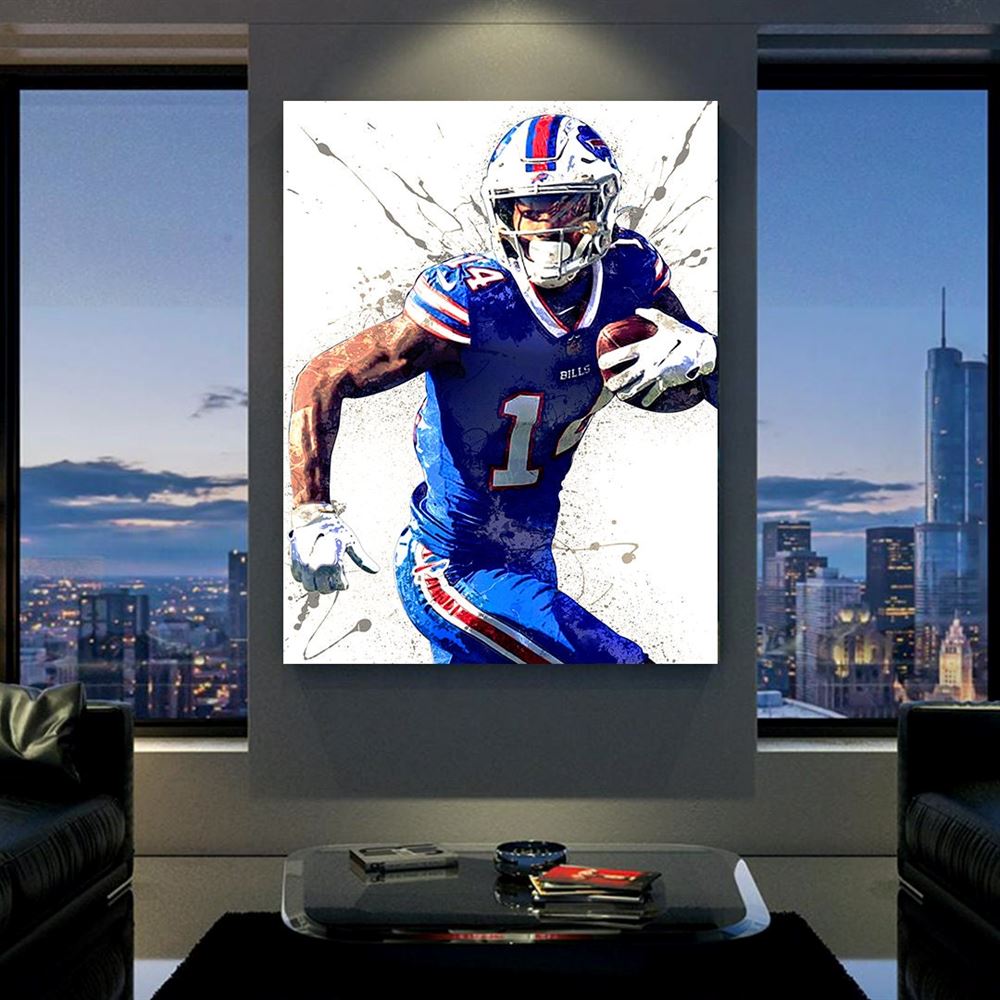 Stefon Diggs Poster Buffalo Bills Canvas Wrap Man Cave 2