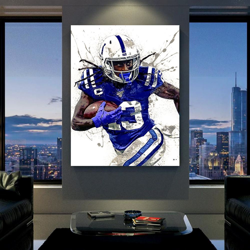 Ty Hilton Poster Indianapolis Colts Canvas Wrap Man Cave 2