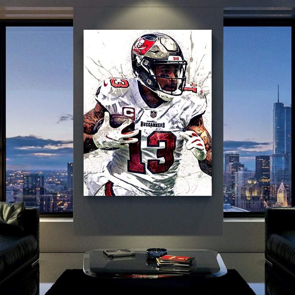 Mike Evans Poster Tampa Bay Buccaneers Canvas Wrap Man 2