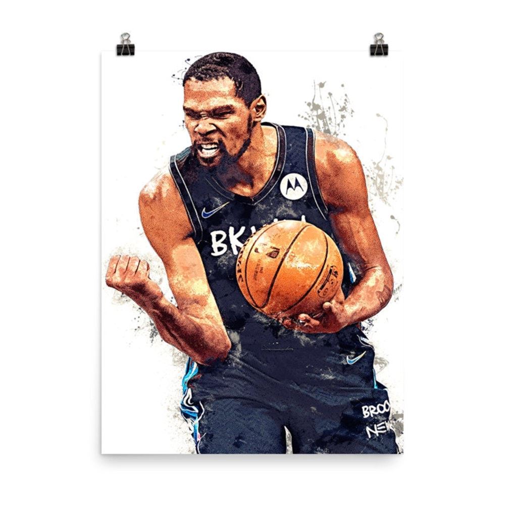 Kevin Durant Poster Brooklyn Nets Canvas Wrap Poster 2