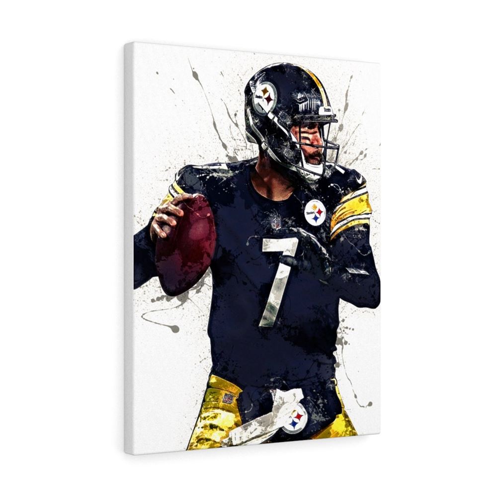 Ben Roethlisberger Poster Pittsburgh Steelers Canvas Wrap 2