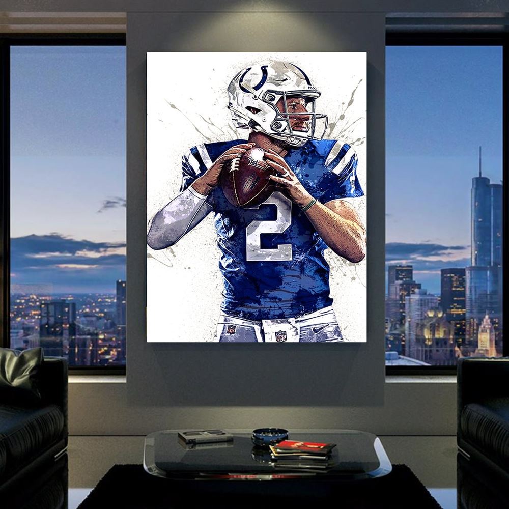 Carson Wentz Poster Indianapolis Colts Canvas Wrap Man 2