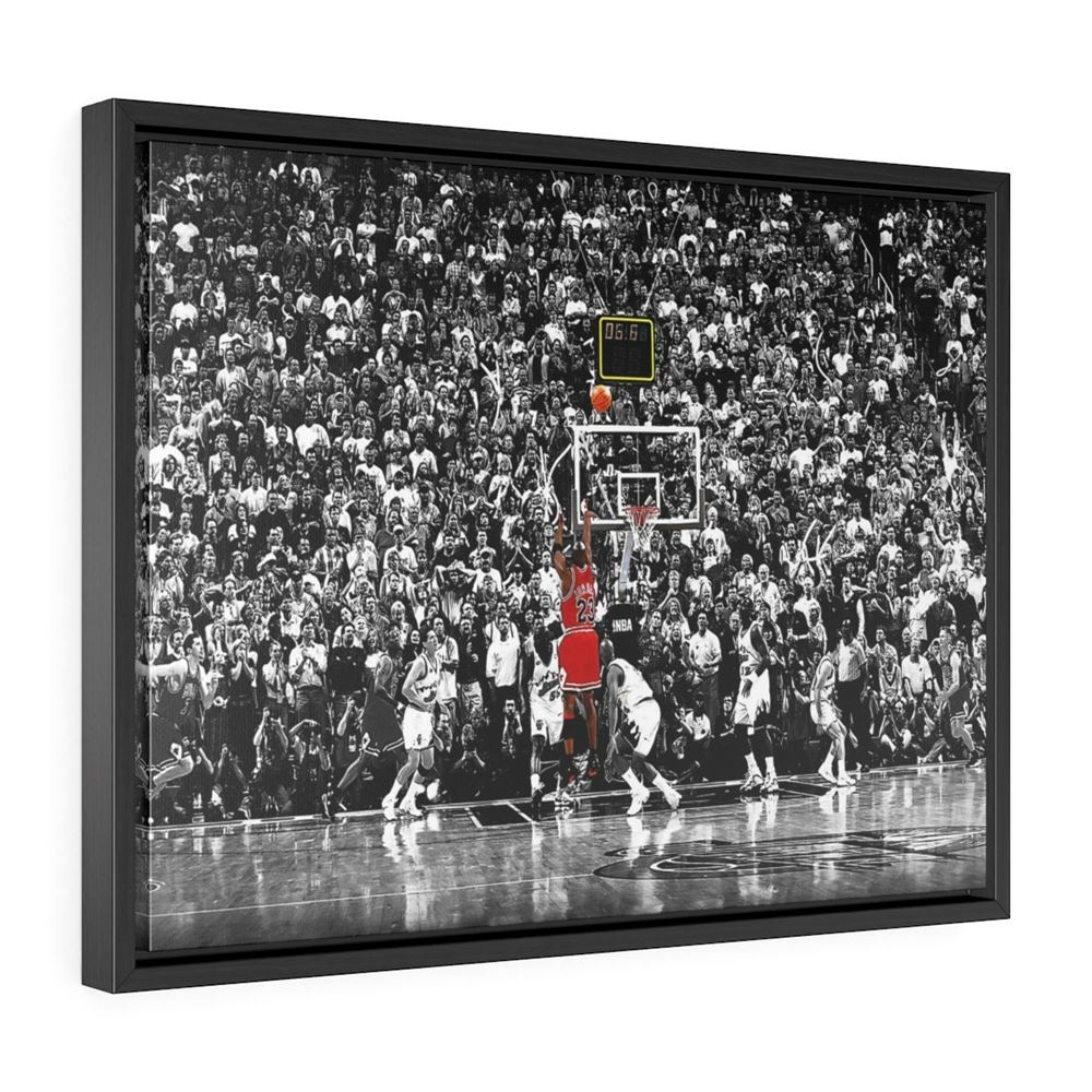 Michael Jordan Last Shot Poster Black And White Chicago 2