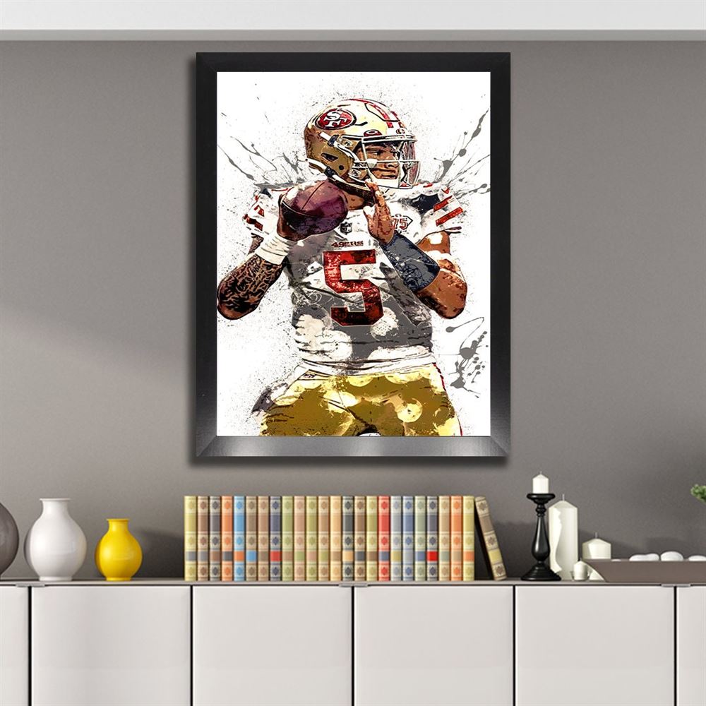 Trey Lance Poster San Francisco 49ers Canvas Wrap Man Cave 2