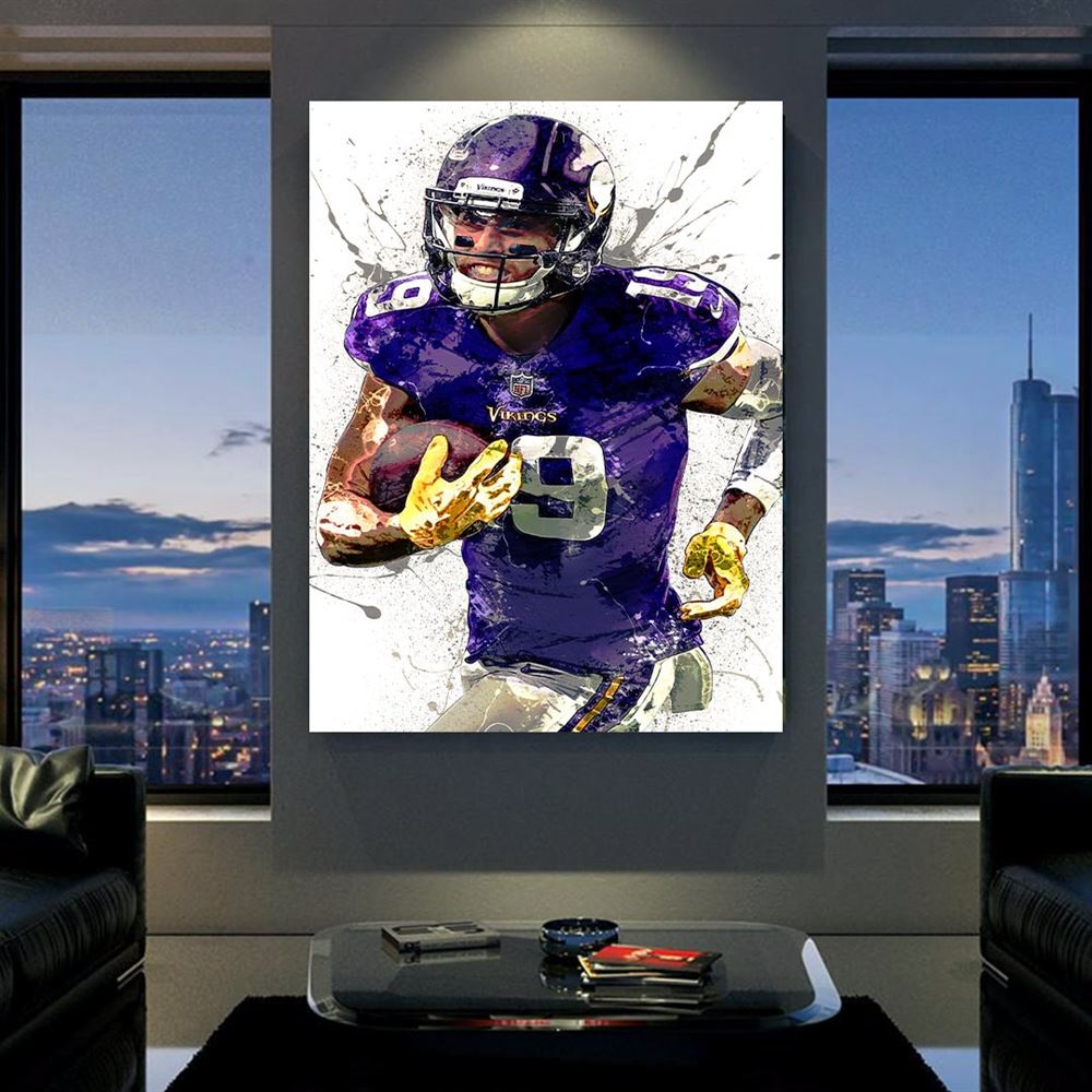 Adam Thielen Poster Minnesota Vikings Canvas Wrap Kids 2