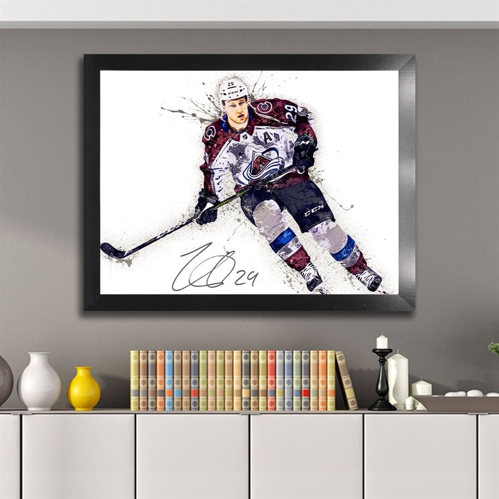 Nathan Mackinnon Poster Colorado Avalanche Canvas Wrap Kids 2