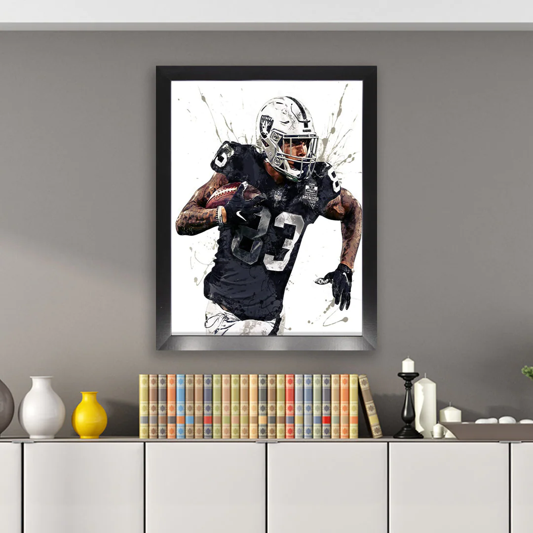 Darren Waller Poster Las Vegas Raiders Gallery Canvas Wrap 2