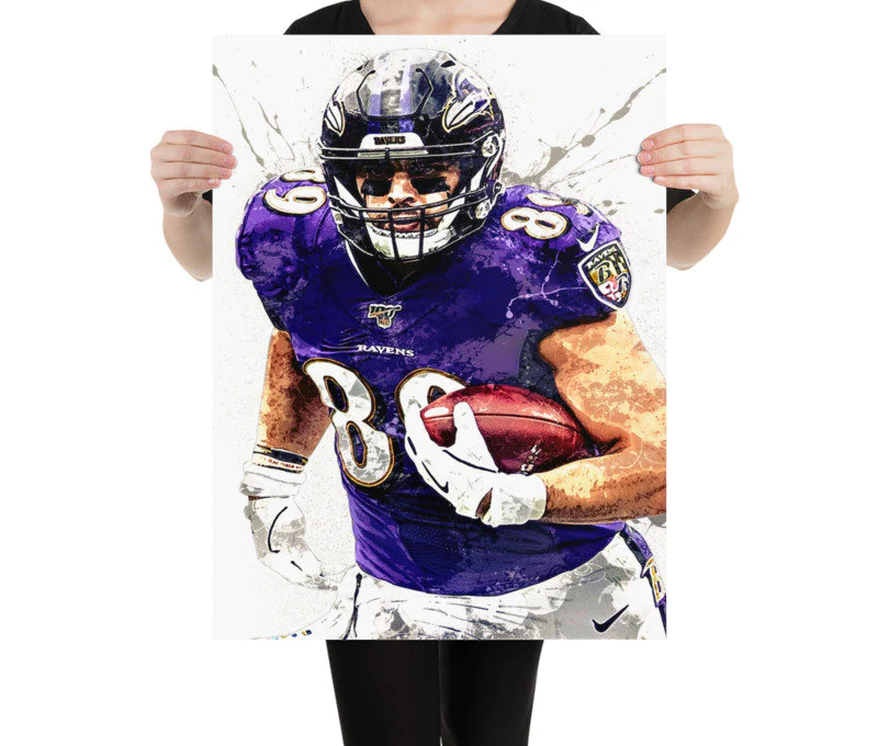 Mark Andrews Poster Baltimore Ravens Canvas Wrap Man Cave 2