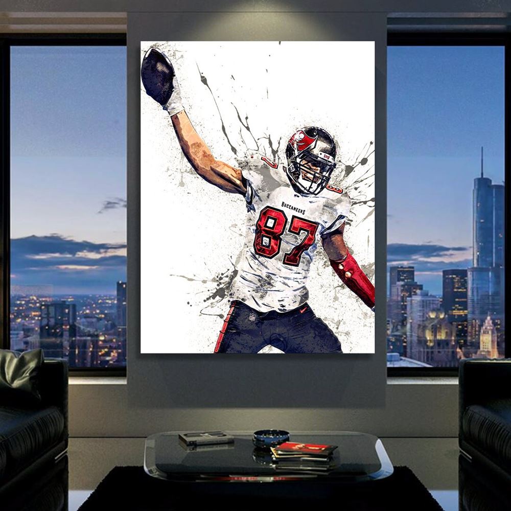 Rob Gronkowski Poster Tampa Bay Buccaneers Canvas Wrap Man 2