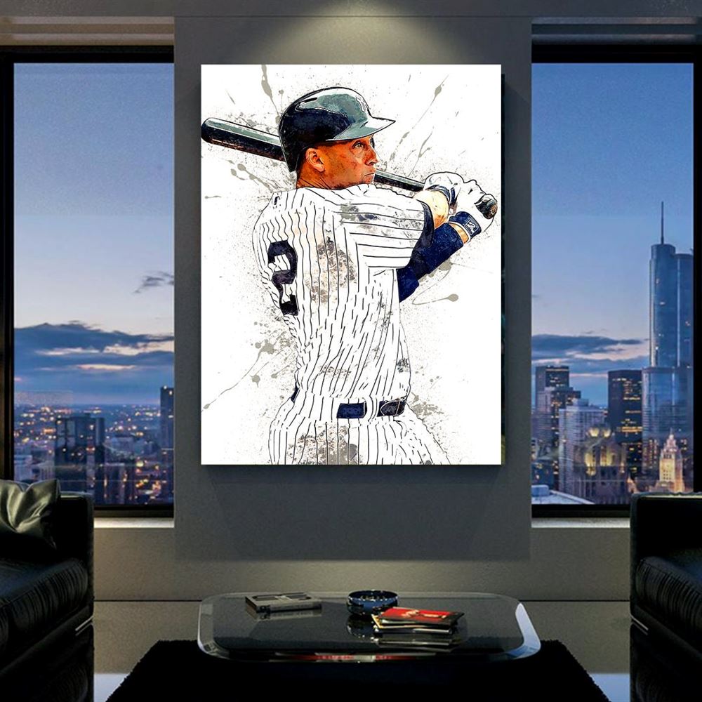 Derek Jeter Poster New York Yankees Canvas Wrap Kids Room 2