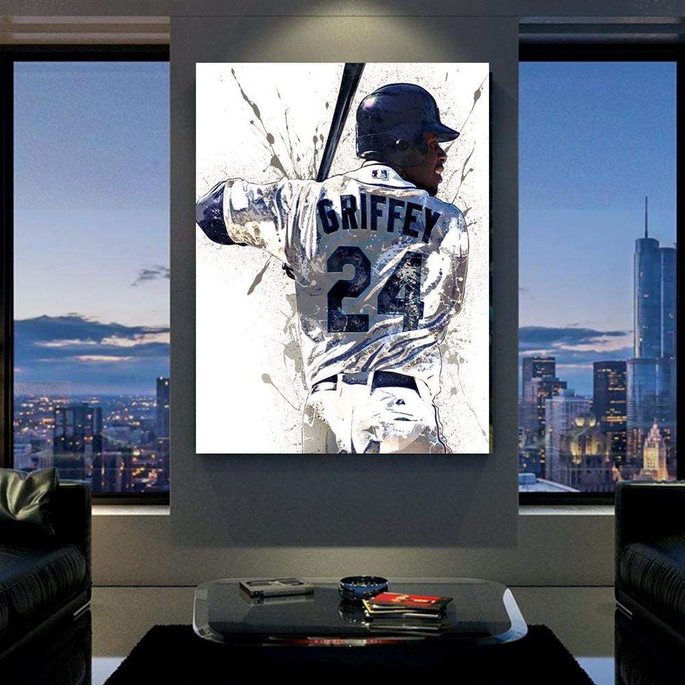 Ken Griffey Jr Poster Seattle Mariners Canvas Wrap Kids 2