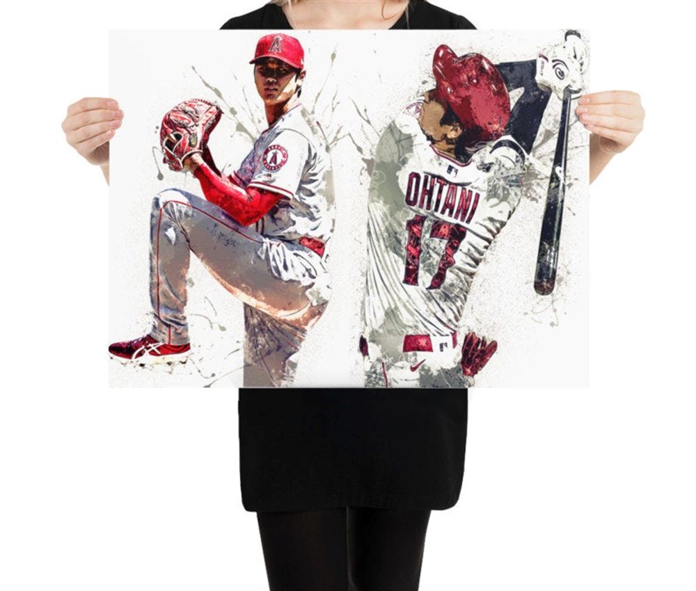 Shohei Ohtani Poster Los Angeles Angels Canvas Wrap Man 2