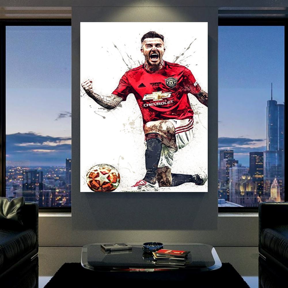 David Beckham Poster Canvas Wrap Fine Art Quality Man Cave 2