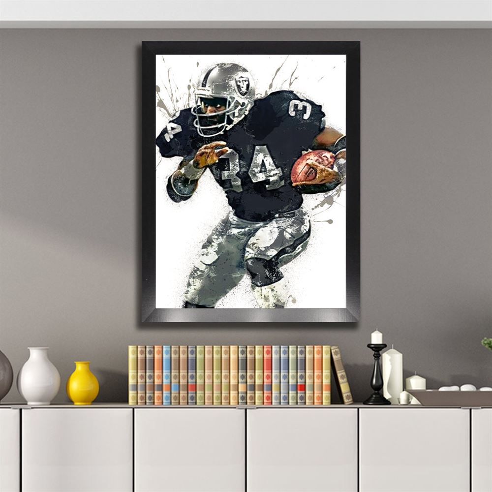 Bo Jackson Poster Las Vegas Raiders Canvas Wrap Kids Room 2