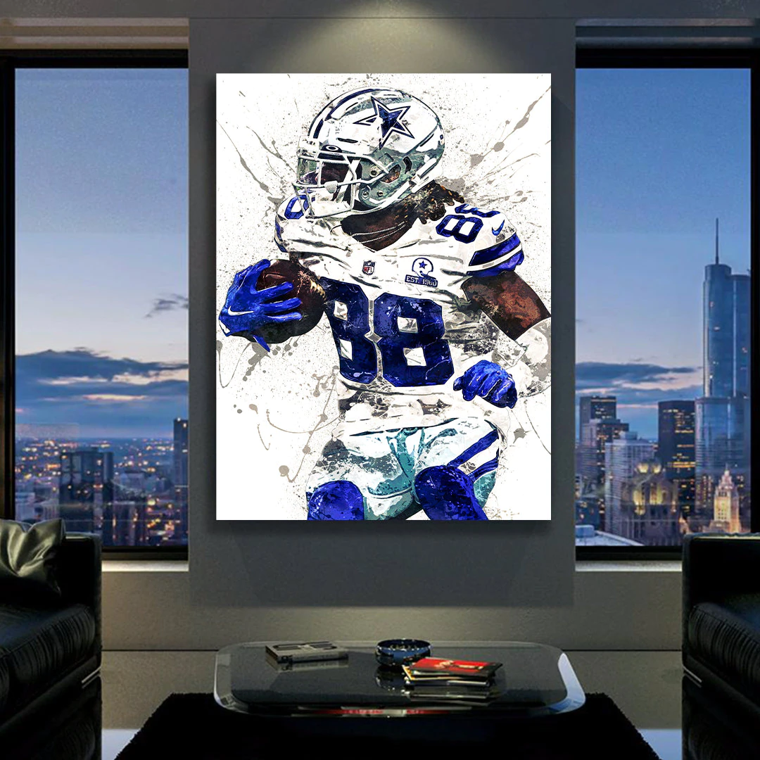 Ceedee Lamb Poster Dallas Cowboys Canvas Wrap Man Cave 2