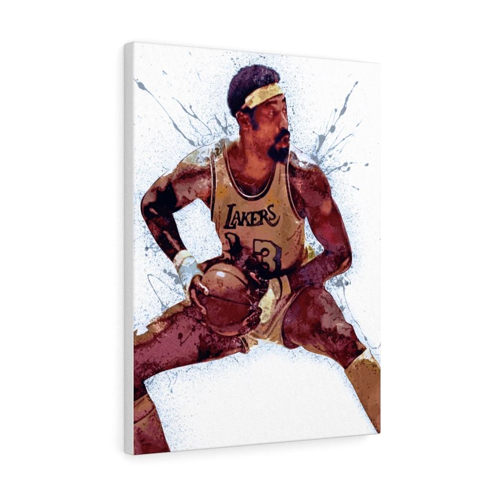 Wilt Chamberlain Poster Los Angeles Lakers Canvas Wrap Kids 2