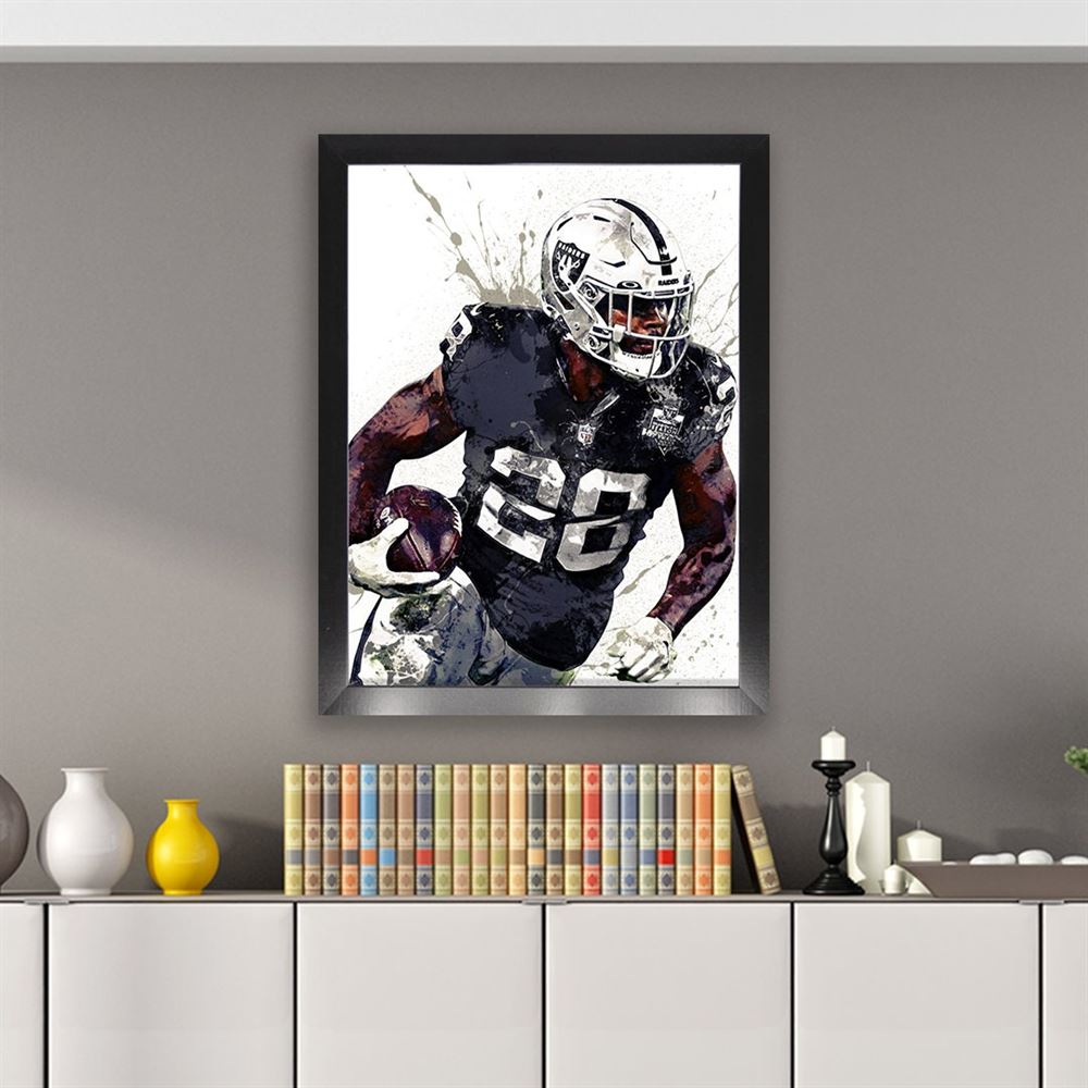 Josh Jacobs Poster Las Vegas Raiders Canvas Wrap Kids Room 2