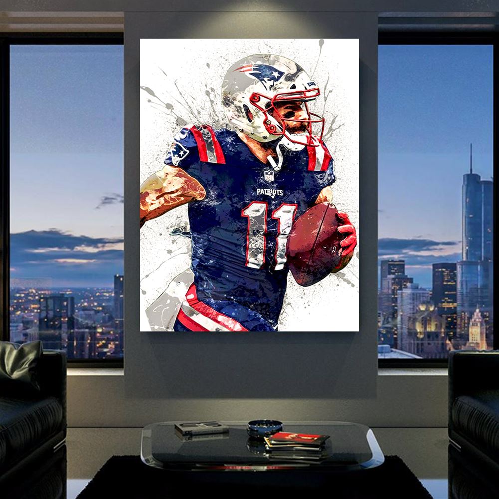 Julian Edelman Poster New England Patriots Canvas Wrap Man 2