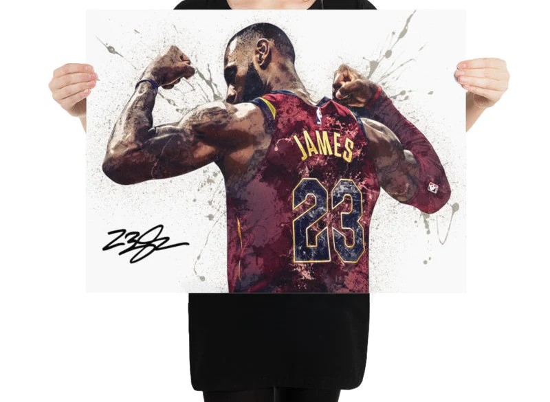 Lebron James Poster Cleveland Cavaliers Canvas Wrap Kids 2