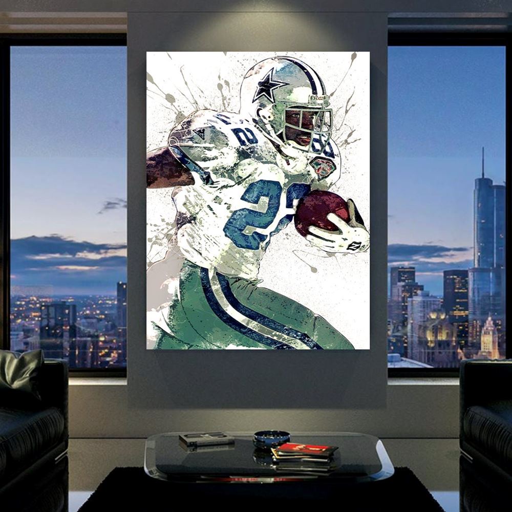 Emmitt Smith Poster Dallas Cowboys Canvas Wrap Man Cave 2