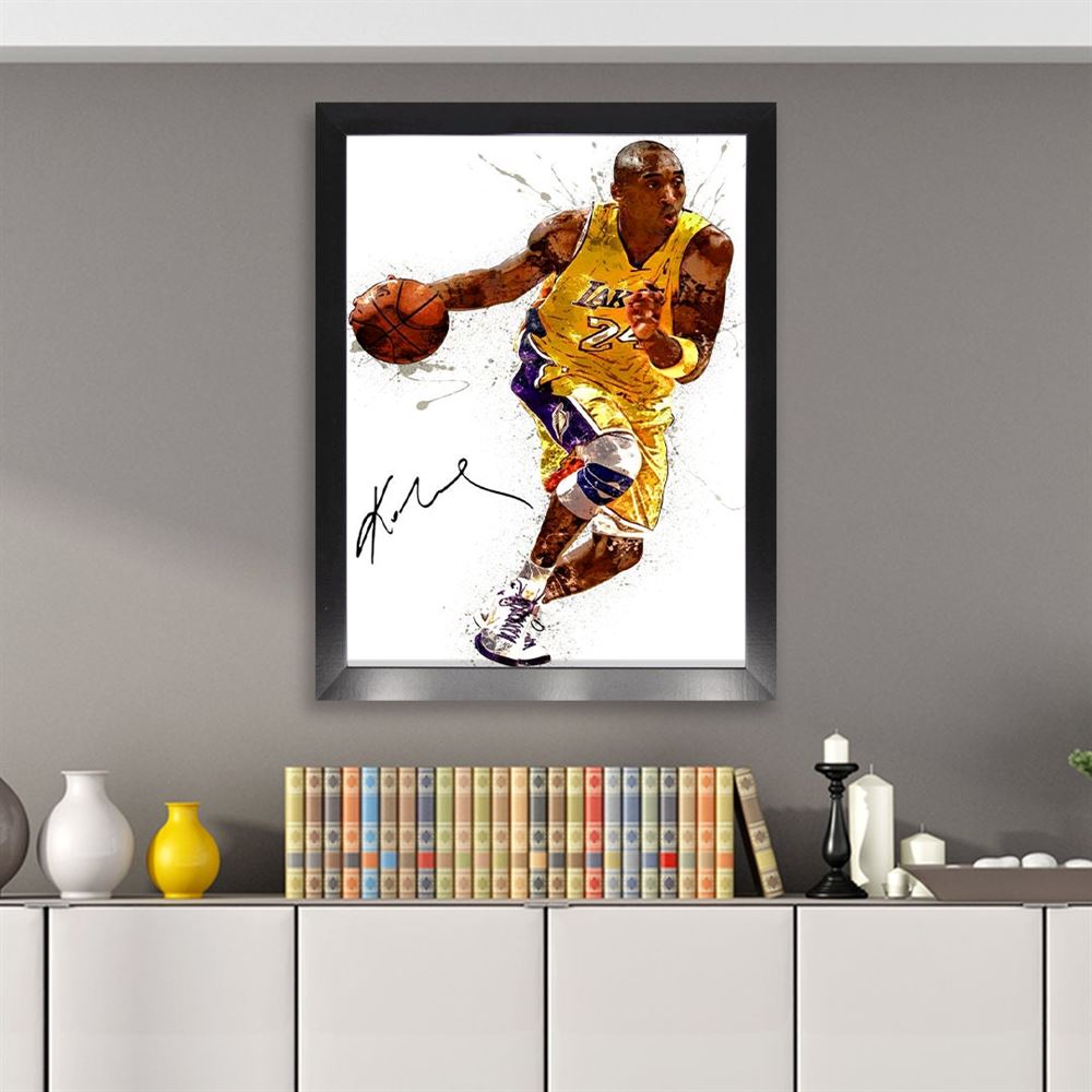 Kobe Bryant Poster Los Angeles Lakers Canvas Wrap Kids 2