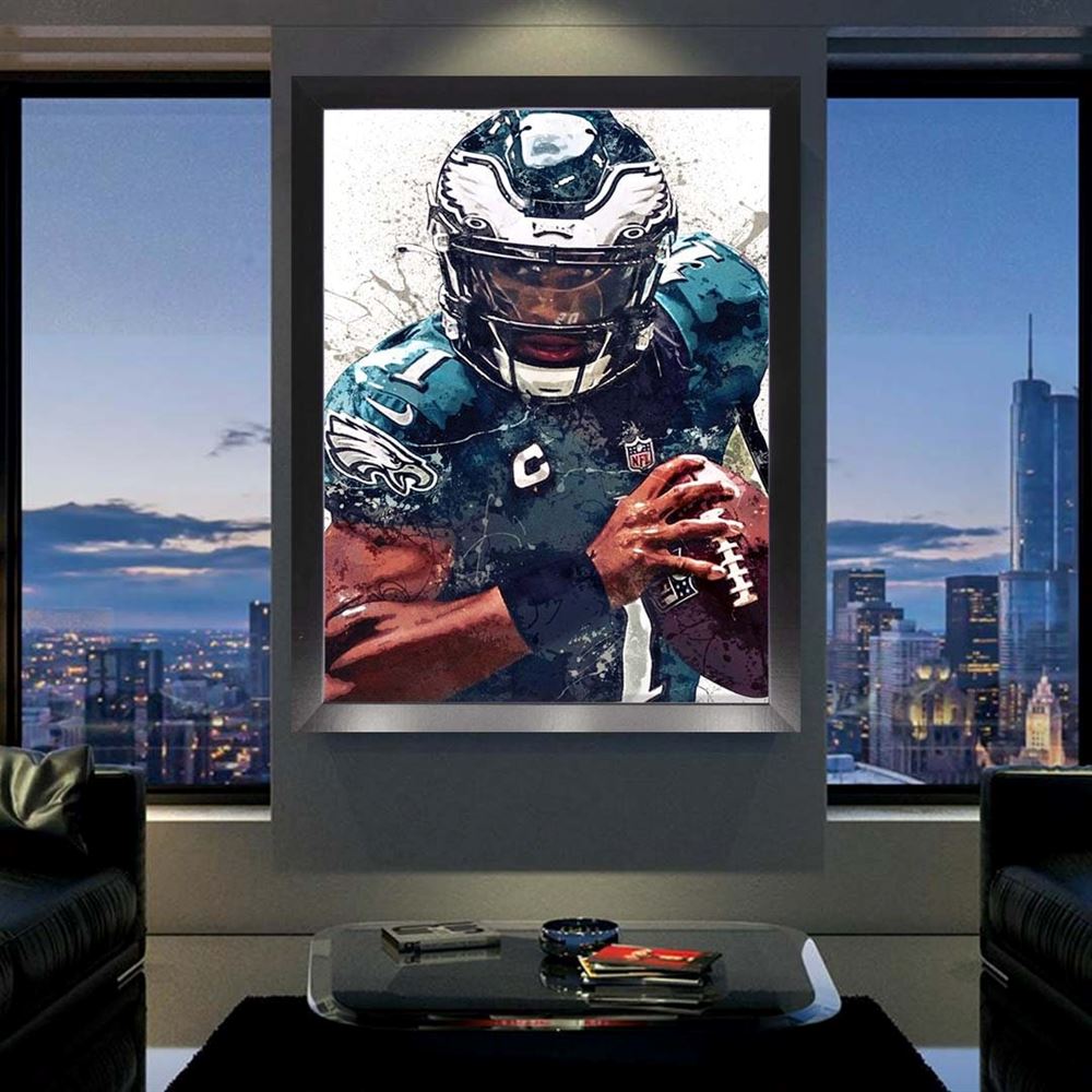 Jalen Hurts Poster Philadelphia Eagles Canvas Wrap Man 2