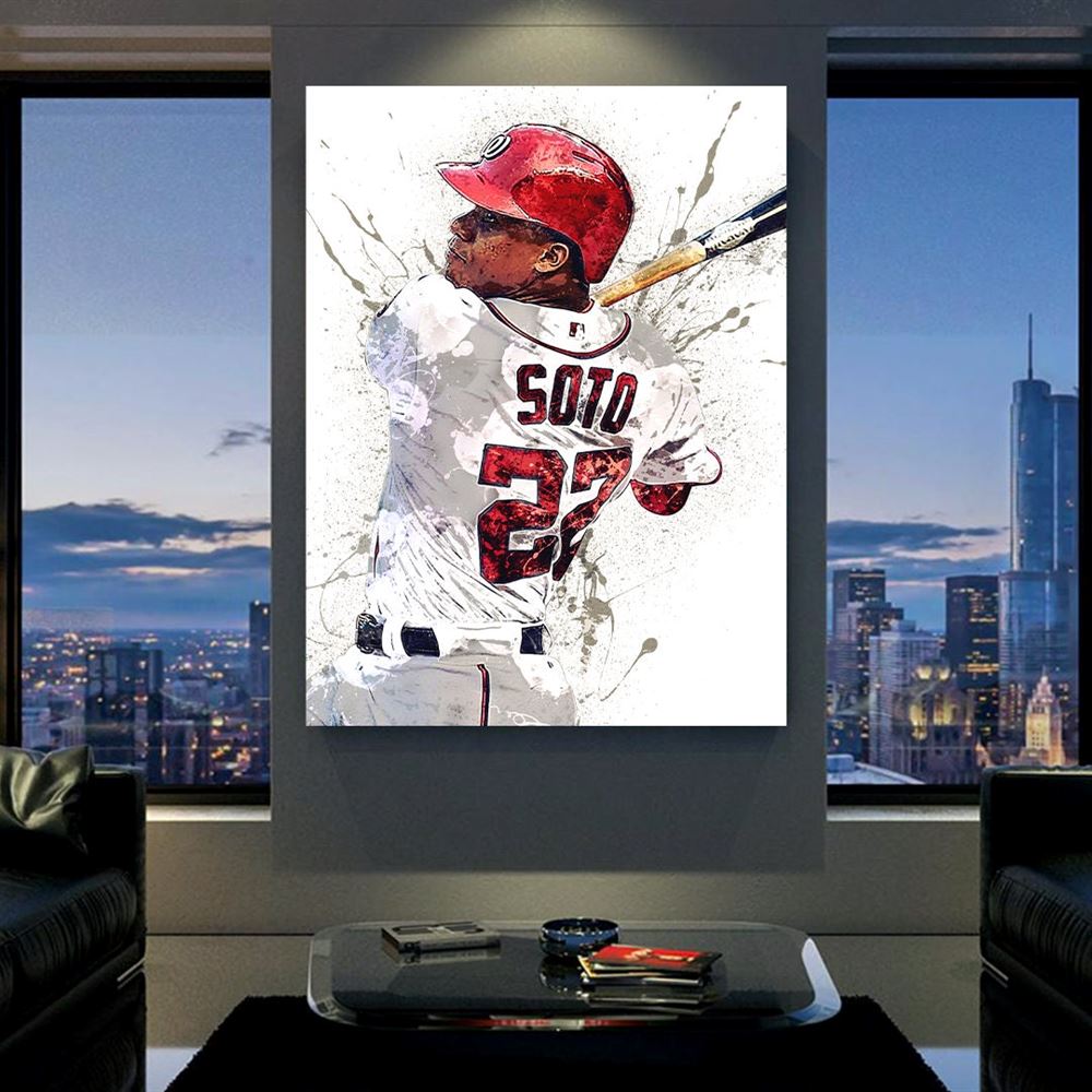 Juan Soto Poster Washington Nationals Canvas Wrap Man Cave 2